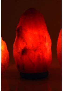 LAMPE CRISTAL DE SEL 1-2 kg avec socle en bois