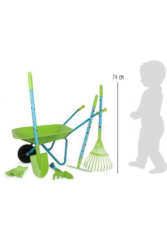 Grand kit de jardin avec brouette (pour enfants)