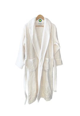 Peignoir en coton Bio, coloris blanc, Taille S