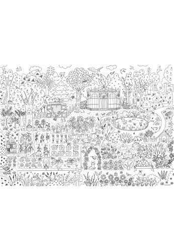 Mes posters à colorier Le jardin