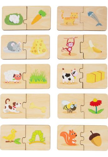 Puzzle en bois nourrir les animaux