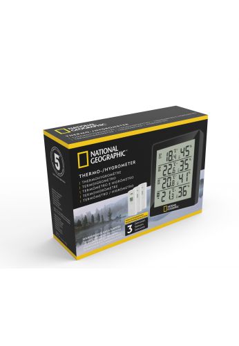 Thermo- / Hygromètre noir 4 résultats de mesure