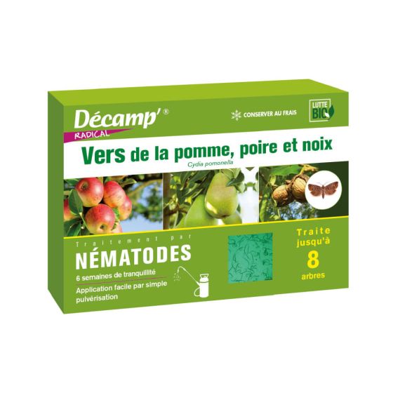 Nématodes Contre les carpocapses vers de la pomme, poire et noix 30 millions Nématodes Contre les carpocapses vers de la pomme, poire et noix 30 millions