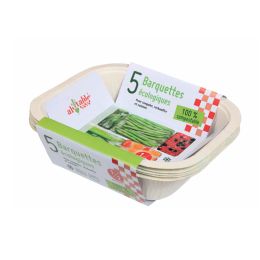 Barquette écologique compostable 1-2 portions, par 5