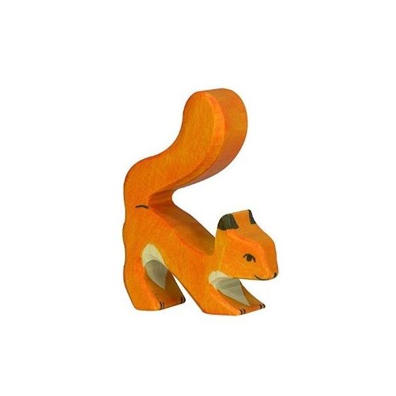 Figurine Holtztiger Ecureuil - Orange