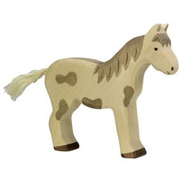 Figurine Holtztiger Cheval debout - Tacheté