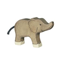 Figurine Holtztiger Petit Eléphant trompe haute