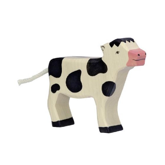 Figurine Holtztiger Veau debout - Noir Figurine Holtztiger Veau debout - Noir