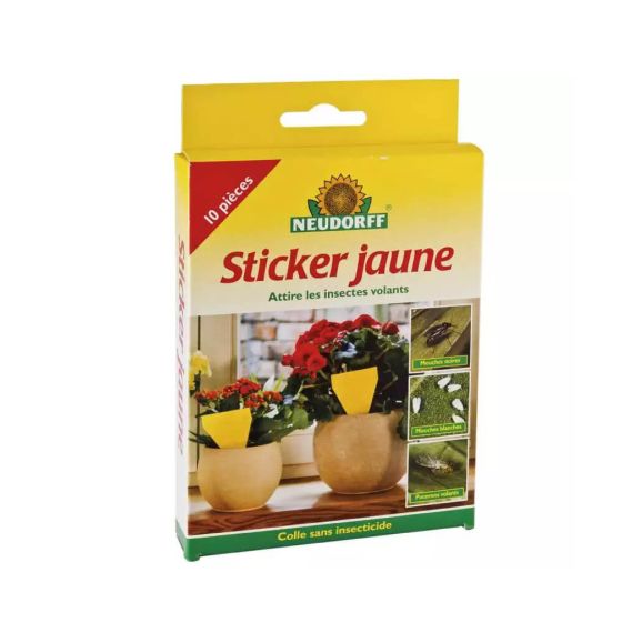 Sticker jaune - lutte contre insectes intérieurs