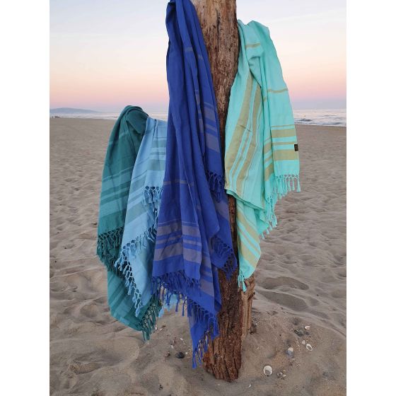 Fouta en coton biologique Almond - 90 x 160 cm