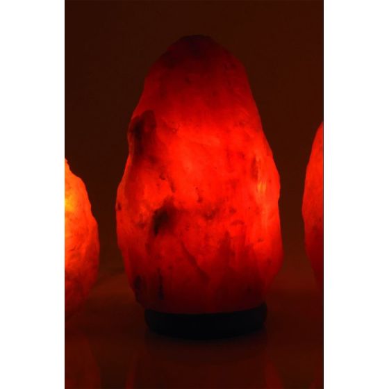 Lampe cristal de sel 2-3 kg avec socle en bois