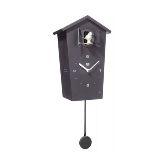 Horloge kookoo birdhouse, avec chants d'oiseaux, noir