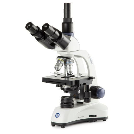 Microscope trinoculaire EcoBlue - Platine x-y - 4x/10x/40x/100x Microscope trinoculaire EcoBlue - Platine x-y - 4x/10x/40x/100x