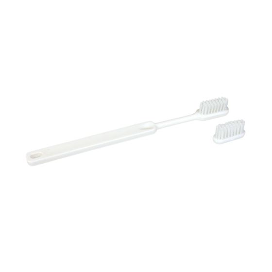 Brosses à dents blanche souple en bioplastique - Rechargeable