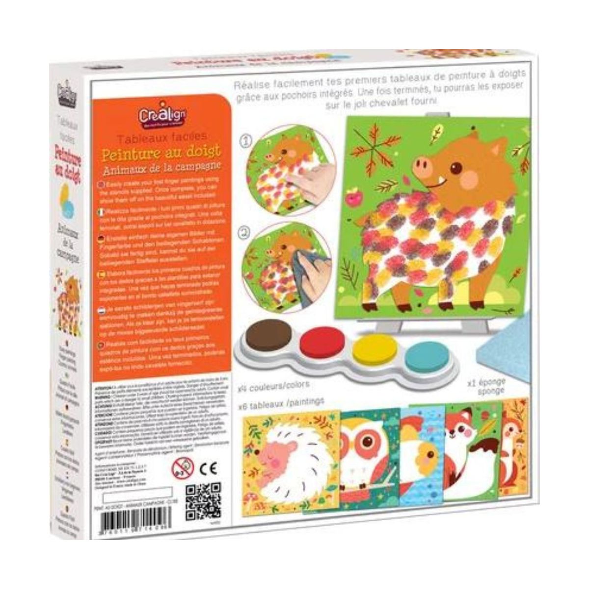 Peinture pour enfant : peinture aux doigts, coffret d'activité et