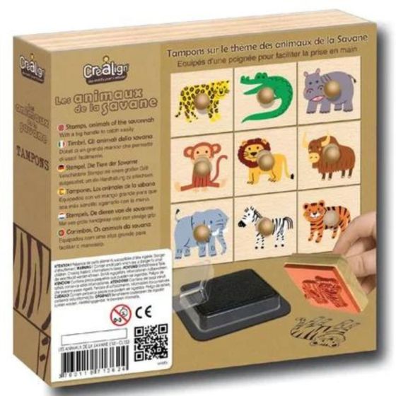 Coffret tampons Eui -Animaux de la savane