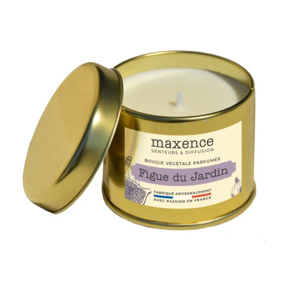 Bougie parfumée cire végétale de soja - Figue du jardin