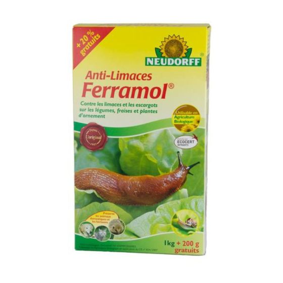 Anti-limaces - Ferramol - Granulés - 1kg + 20 % gratuit