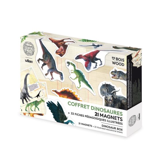 Set de 21 magnets Dinosaures Museum Set de 21 magnets Dinosaures Museum