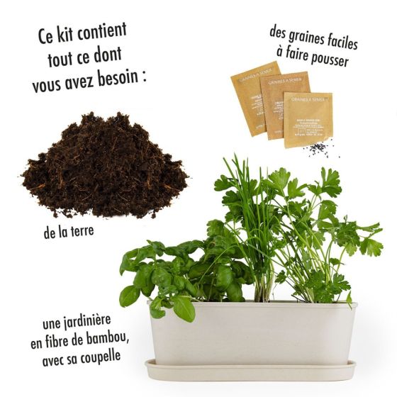 Jardinière en bambou - Aromates