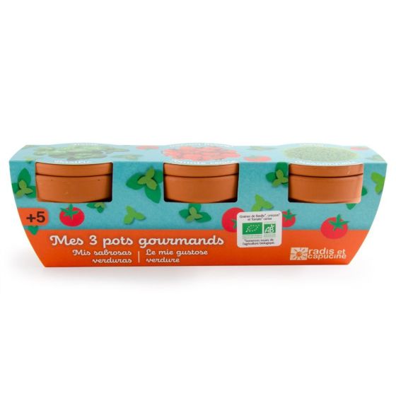 Trio 3 pots - Plantes gourmandes bio