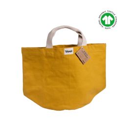 Sac cabas city jaune en coton bio