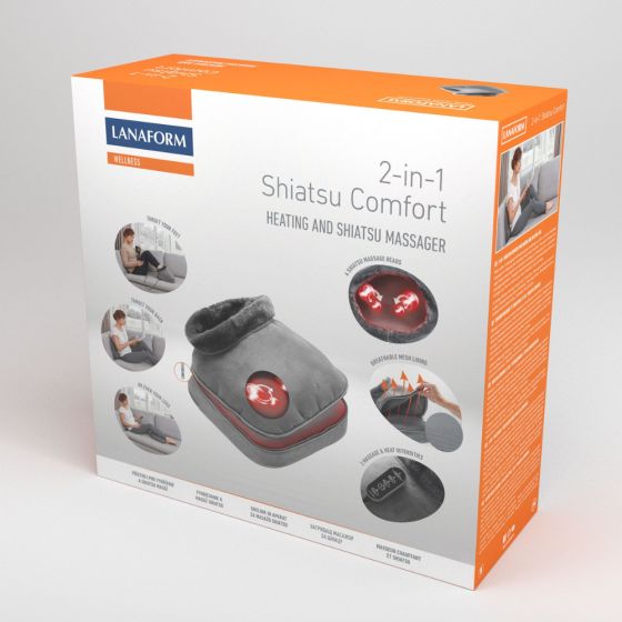 2-in-1 Shiatsu Comfort - Appareil de massage shiatsu et chauffant