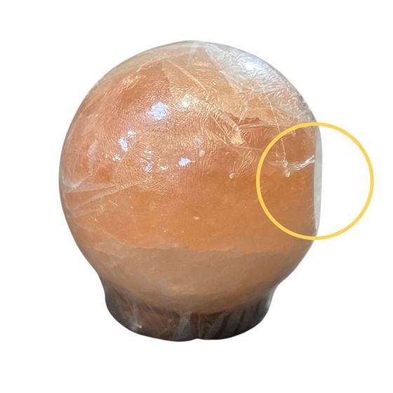 Lampe cristal de sel sphérique 3-5 kg - Seconde vie Lampe cristal de sel sphérique 3-5 kg - Seconde vie