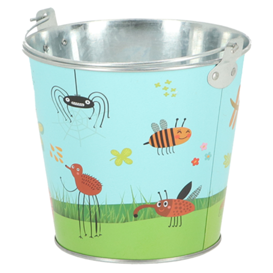 Seau de jardin motif insectes
