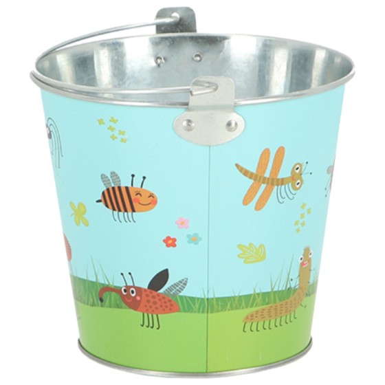 Seau de jardin motif insectes