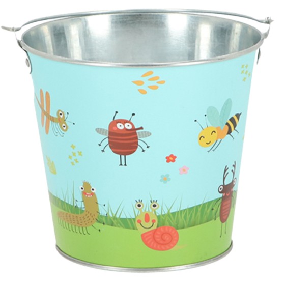 Seau de jardin motif insectes
