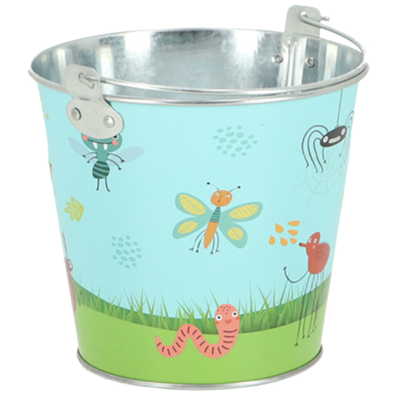 Seau de jardin motif insectes