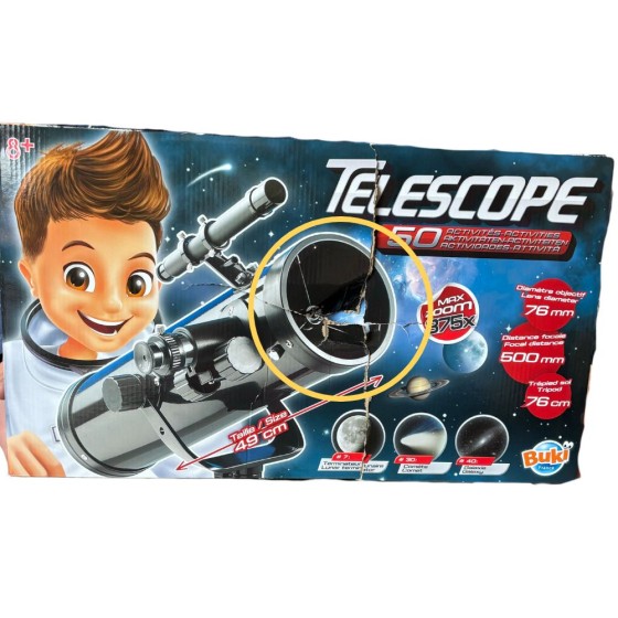 Télescope 50 activités oculaires en verre objectif 76 mm - Seconde vie Télescope 50 activités oculaires en verre objectif 76 mm - Seconde vie