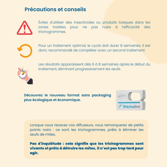 Trichogrammes anti-mites des vêtements - 4 diffuseurs