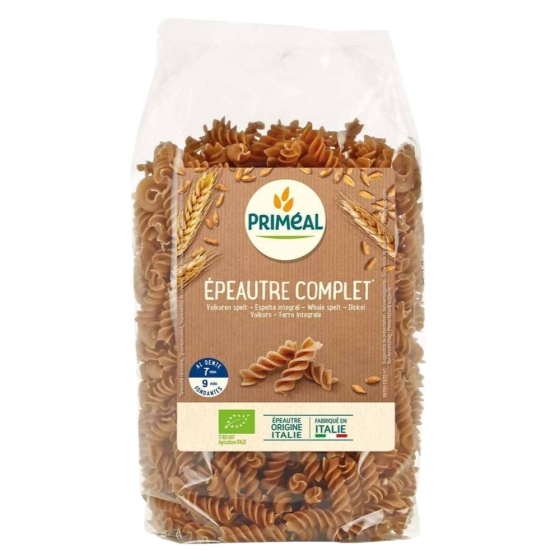 Pâtes spirales épeautre complètes - 500g Pâtes spirales épeautre complètes - 500g