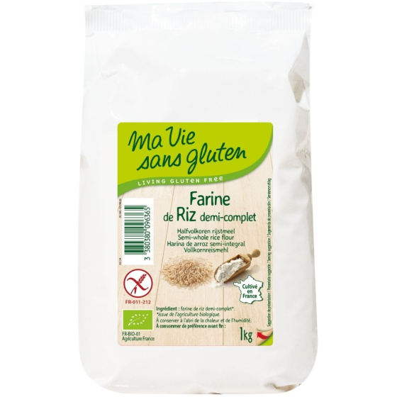 Farine de riz demi-complet - 500g Farine de riz demi-complet - 500g