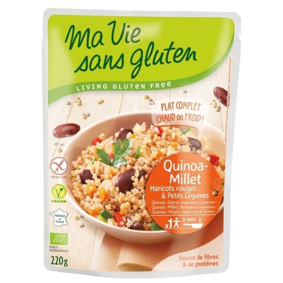 Repas quinoa millet aux légumes - 220g Repas quinoa millet aux légumes - 220g