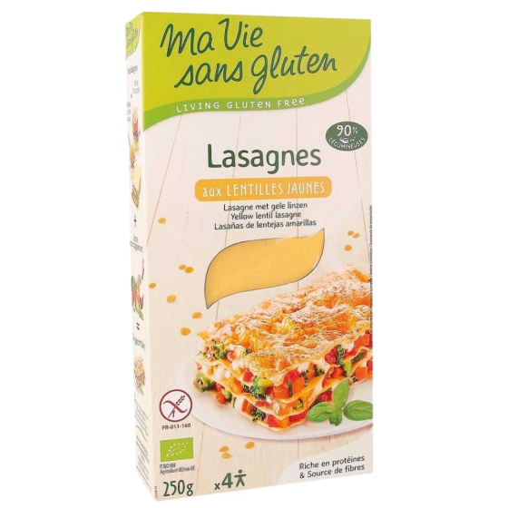 Lasagne lentille jaune - 250g Lasagne lentille jaune - 250g