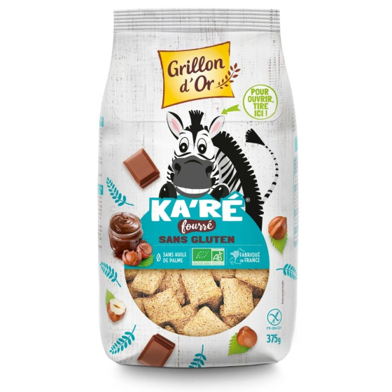 Ka're fourré au cacao et noisettes ss gluten - 375g Ka're fourré au cacao et noisettes ss gluten - 375g