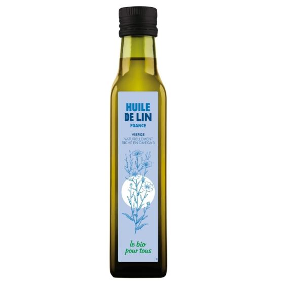 Huile de lin vierge france - 250ml Huile de lin vierge france - 250ml
