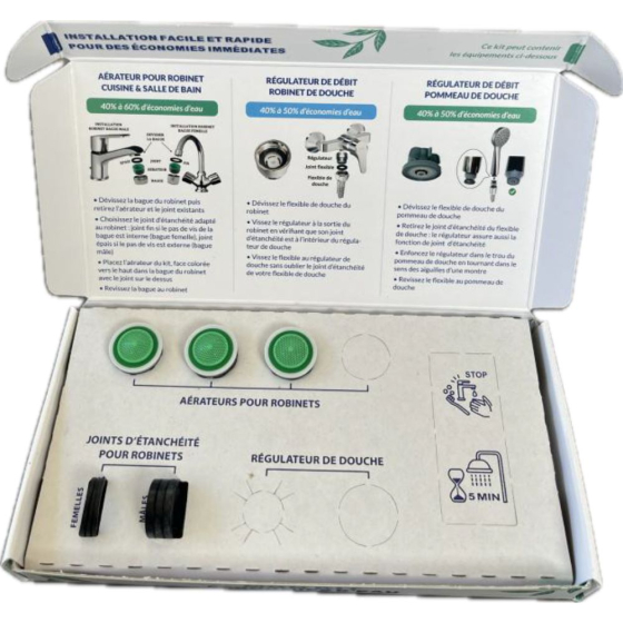 Pack économie d'eau pour 3 robinets
