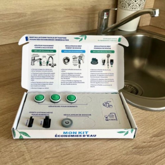 Pack économie d'eau pour 3 robinets et 1 douche