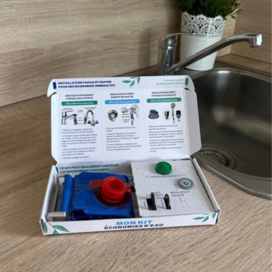 Pack Economies d'eau : 1 robinet + 1 joint douche + 1 sac wc