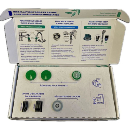 Pack économie : 2 robinets 5 L et 1 robinet douc 2,5 L + 1 régulateur douche
