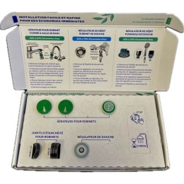 Pack économie : 2 robinets 5 L et 1 robinet douc 2,5 L + 1 régulateur douche