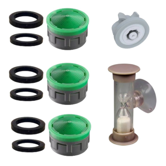 Pack Economies d'eau : 3 robinets + 1 douche + 1 sablier de douche