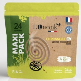 Maxi Sachet de 24 spirales incassables citronnelle BIO (3 socles)