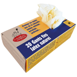 Boîte de 20 gants - M latex fin