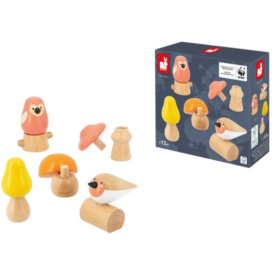 Jeu à visser : Oiseaux et champignons