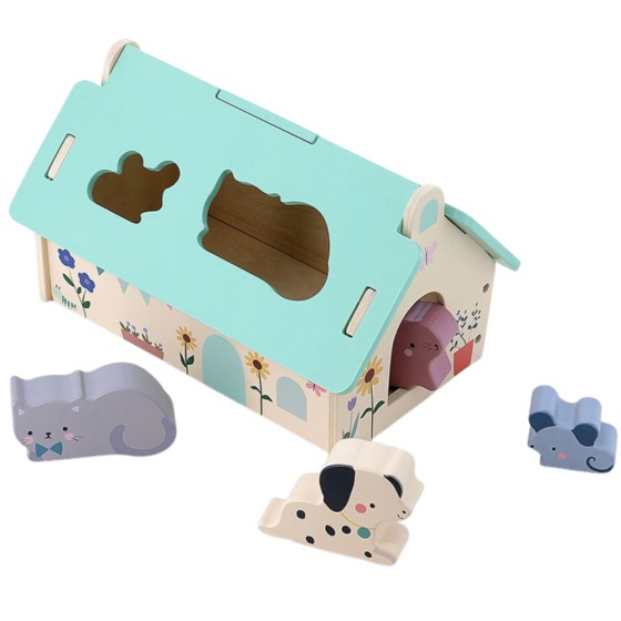 Boite à formes maison des animaux - Sarah